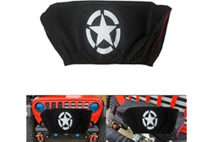 CORRBPEN Winch Cover Waterproof and snowproof Heavy Duty 600D Breathable Oxford Fabric Dust-Proof Winch Protection Cover, Compatible with Most 8500-17500 Lbs Electric Winches for JK accessories etc.