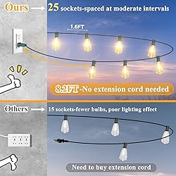 Brightever 50FT Outdoor String Lights