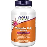 NOW Supplements, Vitamin K-2 100 mcg, Menaquinone-4 (MK-4), Supports Bone Health*, 250 Veg Capsules