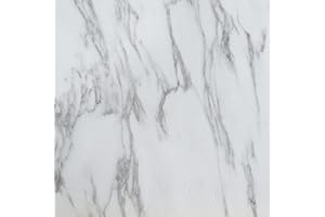 Nexus Self Adhesive 12-Inch Vinyl Floor Tiles, 20 Tiles - 12" x 12", Bianco Marble Pattern - Peel & Stick, DIY Flooring for Kitchen, Dining Room, Bedrooms & Bathrooms by Achim Home Decor