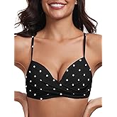 RELLECIGA Women’s Underwire Bikini Top Molded Push Up Swim Top Only Swim Bra