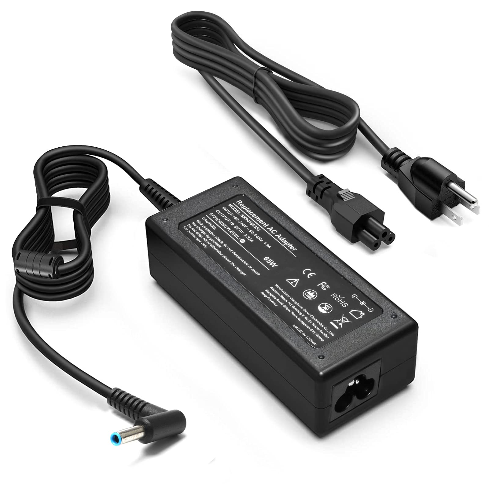 KAQIAR 65W Laptop Charger Compatible with HP Pavilion x360 14 15 17,Envy 13 15 X360,Elitebook 840 G5, ProBook Chromebook Stream Series,Spectre 710412-001 19.5V 3.33A Adapter