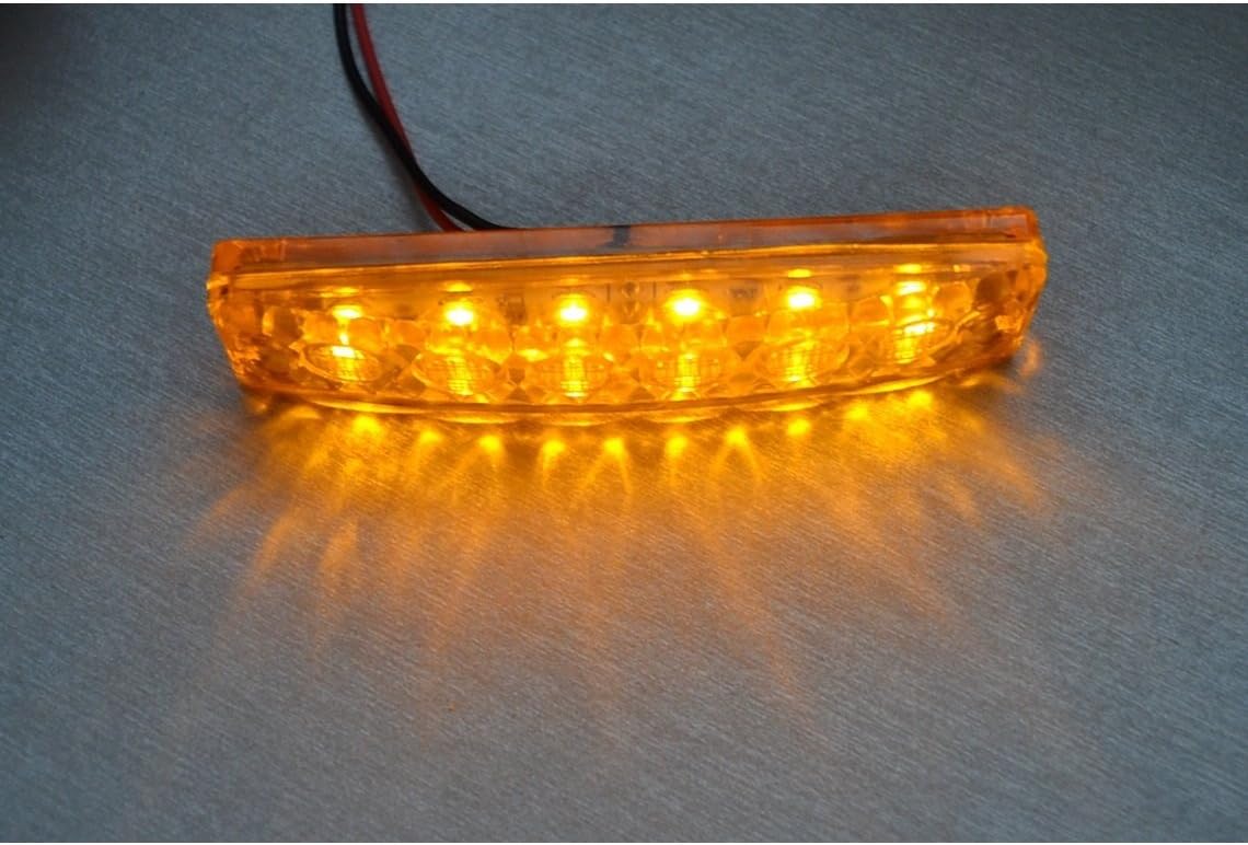 all4vehicle L0059Y12 LED Orange Amber Side Marker Lights
