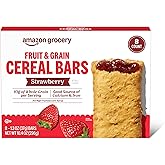Amazon Grocery, Fruit &amp; Grain Cereal Bars, Strawberry, 10.4 Oz, 8 Ct