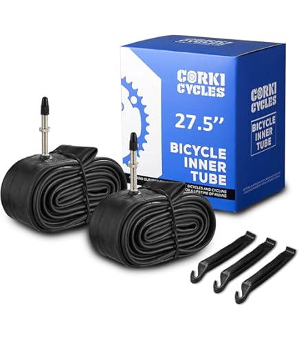 2X Schrader Ventil Fahrradschläuche – Für 27,5 Zoll Mountainbikes, Butyl, Paar