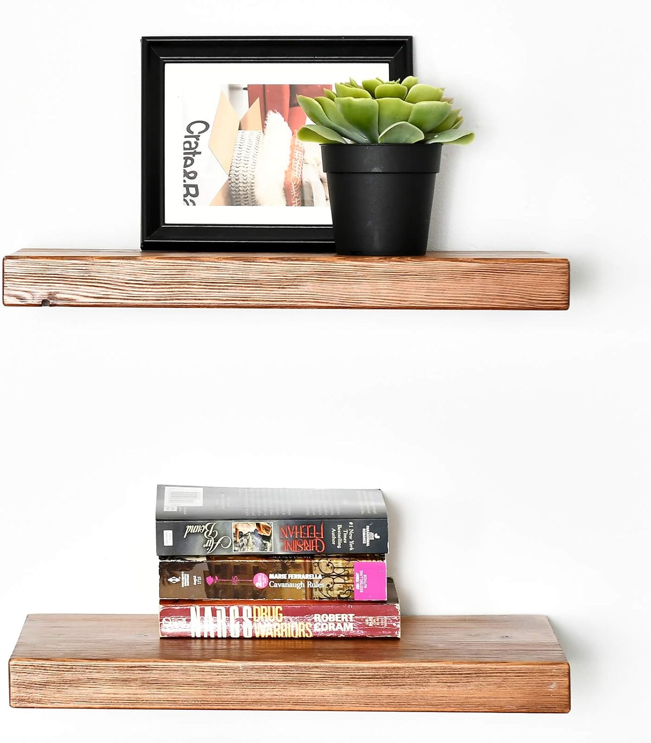 Amazon Com Welland 2 Set Allen 8 Deep Floating Shelves Reclaimed