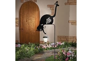 HOKFIRM Cat Solar Lights Outdoor Garden, Black Cat Garden Statue,Black Cats Outdoor Decorations with Solar Lantern (Black Cat)