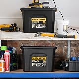 TOUGH MASTER 18L Heavy Duty Storage Box Lid Stackable Tool Home Office Workshop view 4