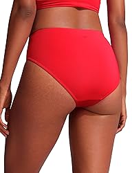 CRZ YOGA Bikini Bottoms for Women Mid Rise Full