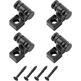 Musiclily Basic Vintage Roller String Trees Guides Retainers Black 4Pcs | for Fender Strat Tele Style Electric Guitar