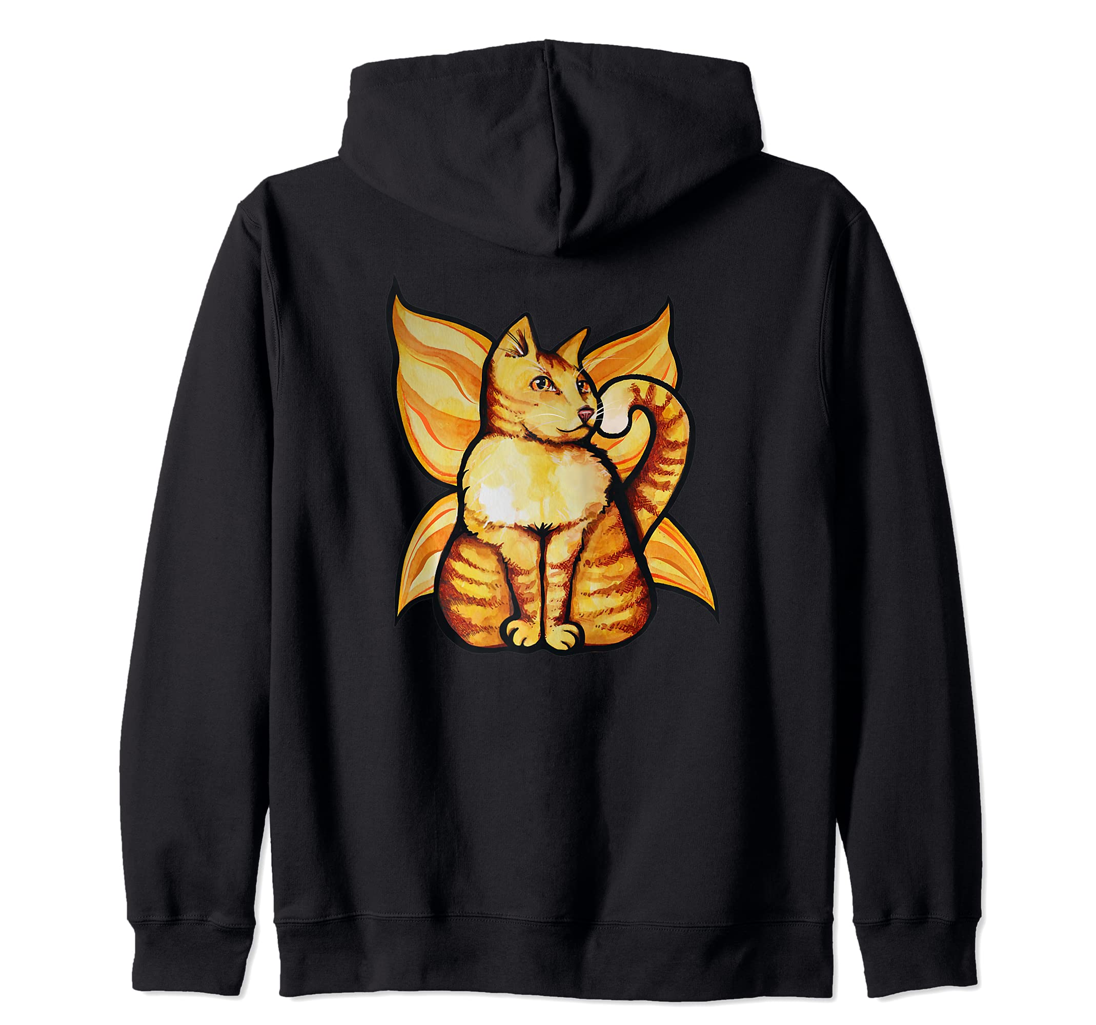 Cat Fairy orange kitty Zip Hoodie