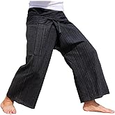 RaanPahMuang Striped Thai Fisherman Pants Men Women Loose Yoga Pirate Harem