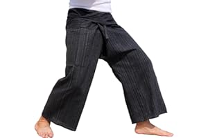 RaanPahMuang Striped Thai Fisherman Pants Men Women Loose Yoga Pirate Harem