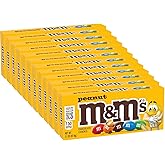 M&amp;M'S Peanut Chocolate Candy Movie Theater Box 3.1 Ounce (Pack of 12)