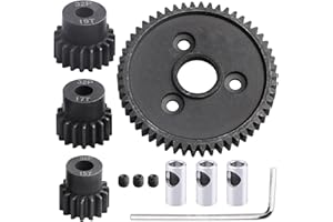 GOHOBBY RC Metal Steel 54T 32P Spur Gear with 15T/17T/19T Pinions Gear Set Replace 3956 for Traxxas Slash 4x4 4WD/2WD/VXL Rally/Stampede 4x4 VXL/Summit/E-REVO/T-Maxx/Rustler 4X4 VXL