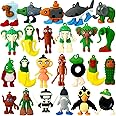 24pcs Italian Brainrot Toys, Tralalero Tralala Action Figure,Brainrot Meme Shark Figures Toys 2.5in,Funny Animals,Unique Key 