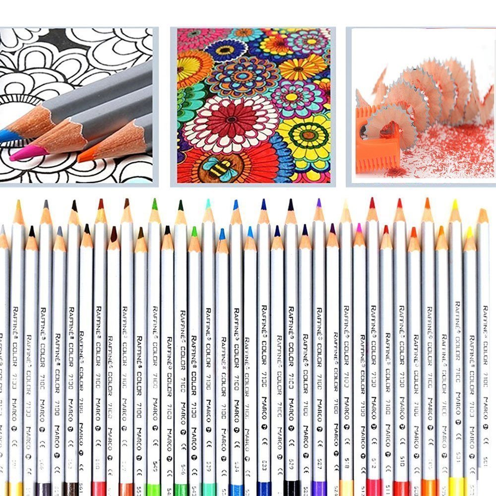 NIUTOP 72 Colori Matite Colorate Matite Disegno per Pittura NIUTOP 72 Colori Matite Colorate Matite Disegno per Pitturaï¼sketch secret garden enchanted forest adult coloring book Disegno con Roll Up Canvas Matita