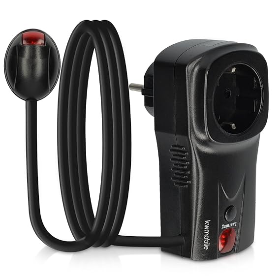 kwmobile Energiesparende Standby Killer Steckdose - Reduktion Standby Strom Verbrauch auf 0,25W - Intelligenter Infrarot Stro