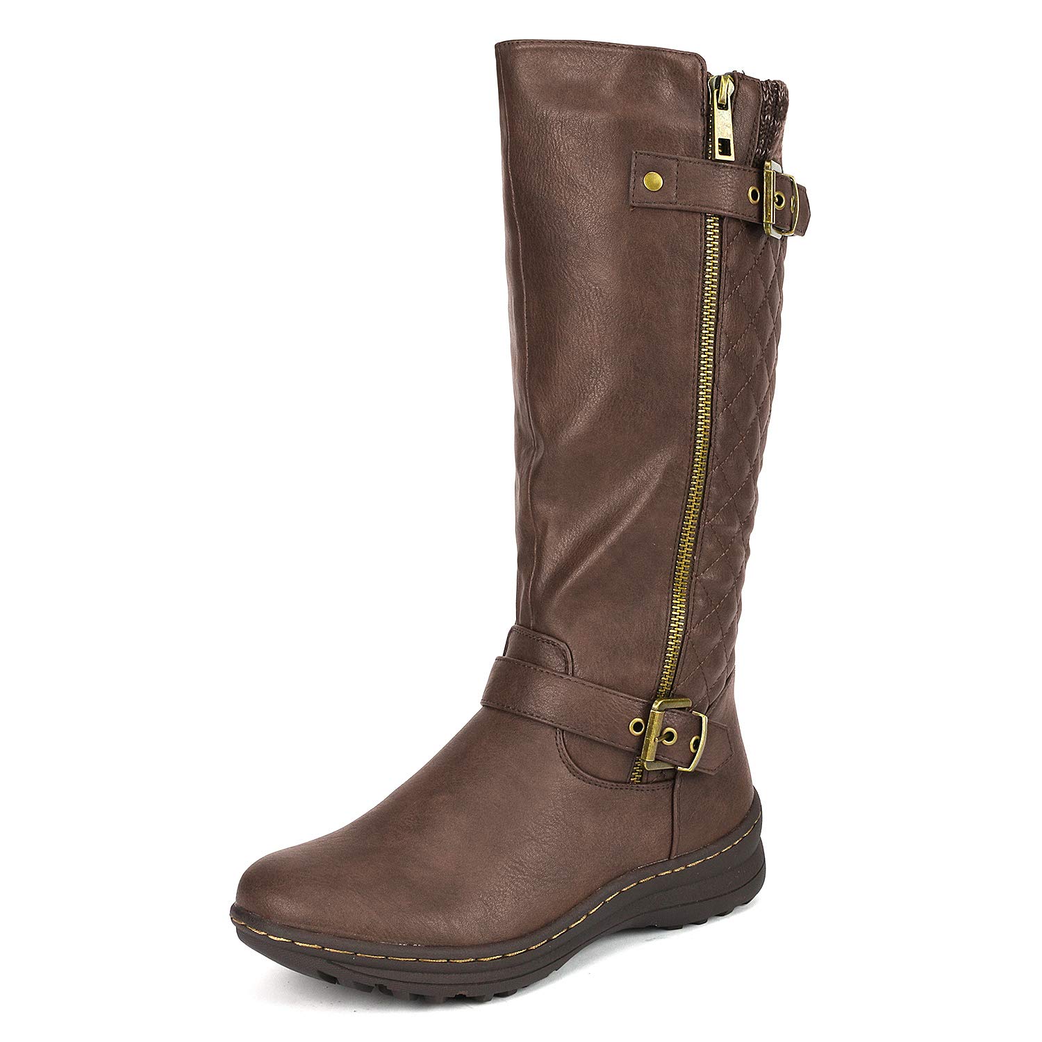 DREAM PAIRS Women's Faux Fur Knee High Boot