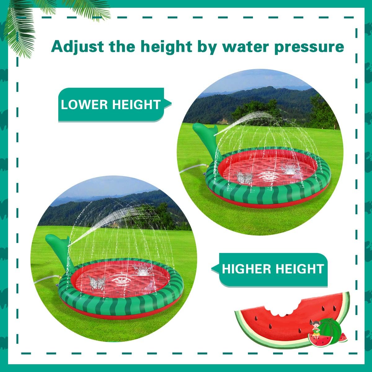 Apfity Splash Pad for Kids Dogs, 68" Sprinkle Play Mat Summer Water Toys Inflatable Swimming Pool for Toddlers Baby Kiddie and Pets Dog Outside Sprinkler Pool for Age 2 3 4 5 6 7 8 9 10: Kitchen & Dining