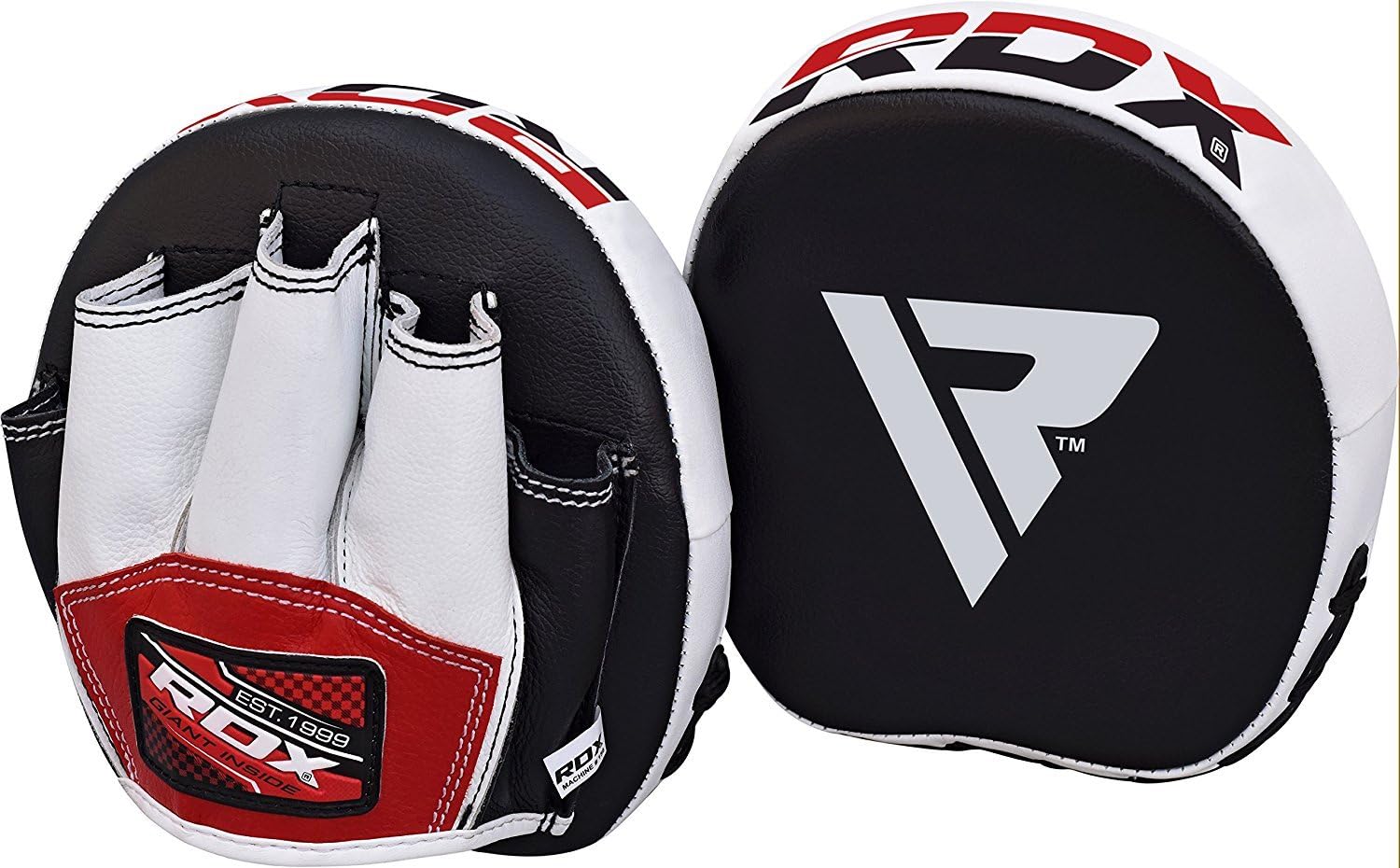 RDX Boxing Pads Mini Focus Mitts, Maya Hide Leather Micro Hook and Jab Hand Pads, Smartie Strike Shield for Kickboxing, MMA, Muay Thai, Punching Target, Martial Arts, Karate Training : Sports & Outdoors