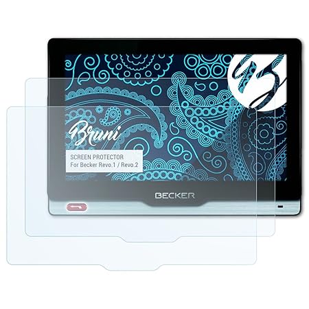 Bruni Schutzfolie für Becker Revo.1 / Revo.2 Folie, glasklare Displayschutzfolie (2X)