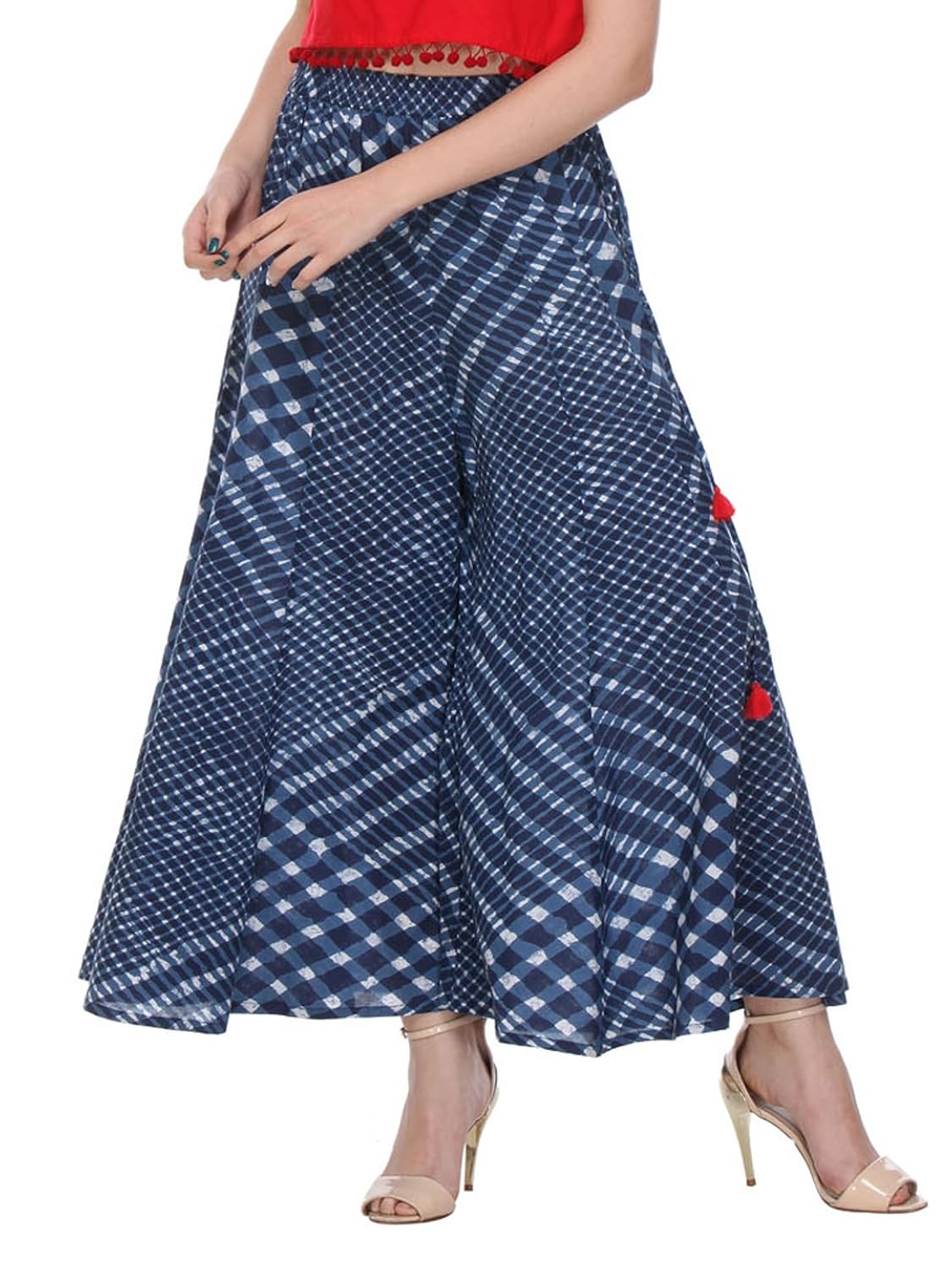 varanga blue cotton printed palazzo kff-varss165229