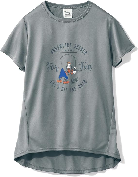 Amazon ベルメゾン ディズニー ｔシャツ レディース ｕｖ メッシュ チュニック グーフィー 杢グレー M Tシャツ カットソー 通販