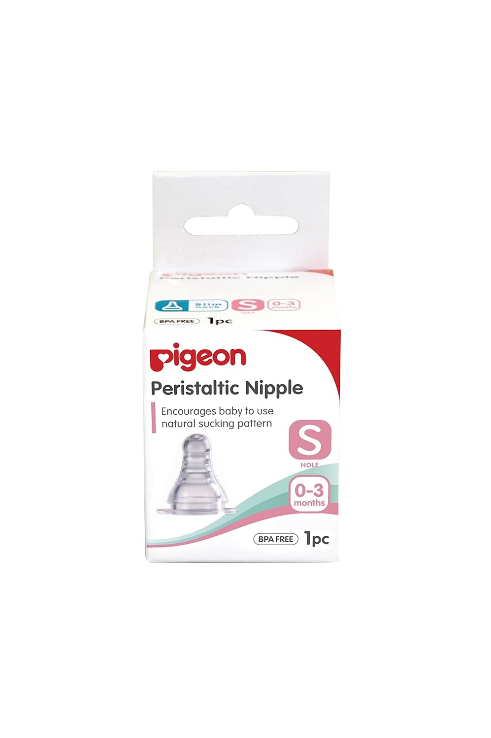 Pigeon Peristaltic Small Hole Baby Feeding Stretchable