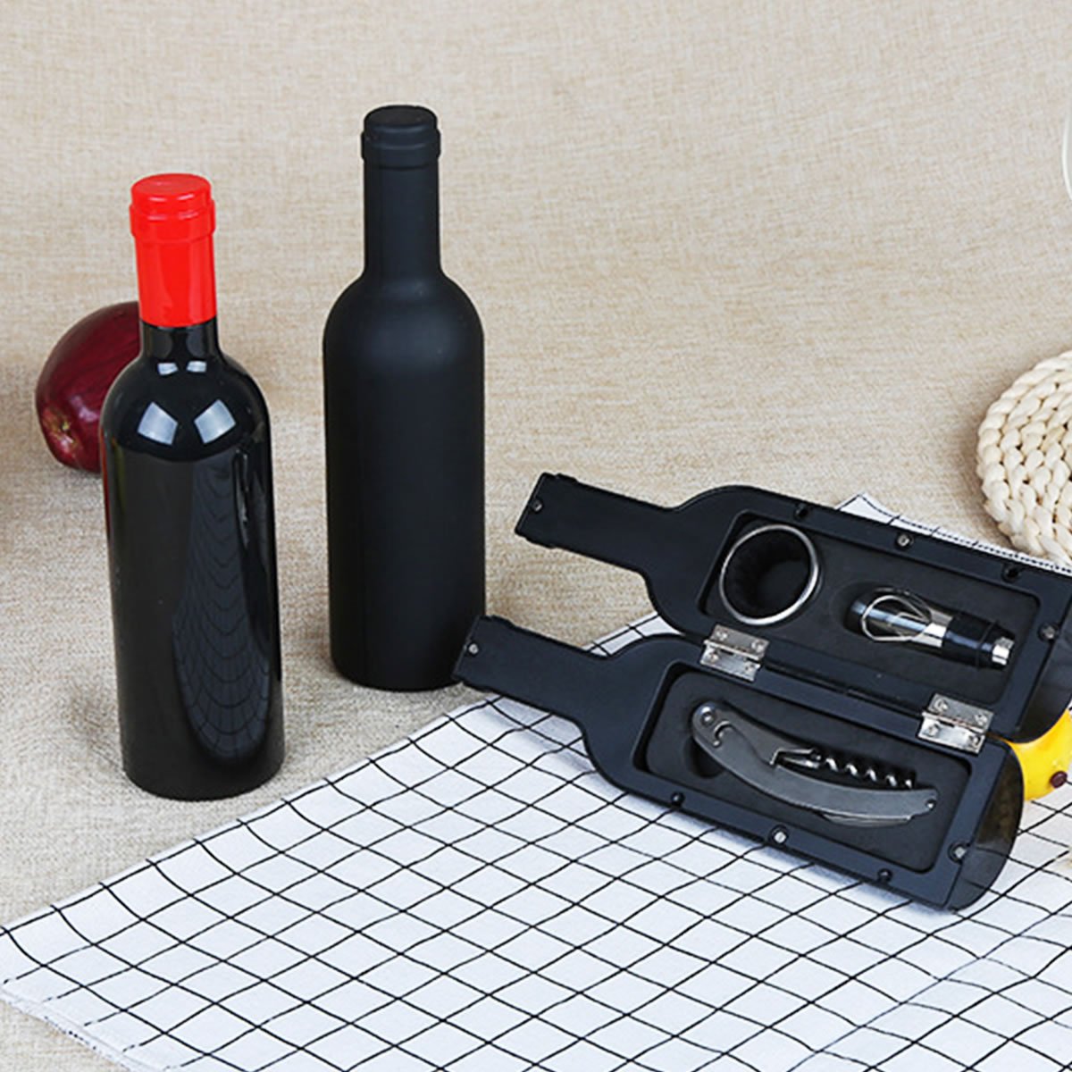 LONGLISHENG alta qualità 3pcs/set vino Opener Pourer tappo Drip Ring Deluxe Wine Accessory set