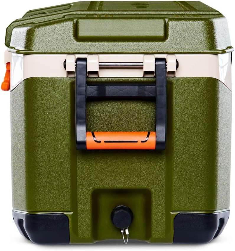 Igloo BMX 52 Quart Cooler with Cool Riser Technology, Fish Ruler, and Tie-Down Points - 16.34 Pounds - Green and Orange : Sports & Outdoors