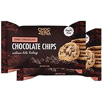 ChocZero's Dark Chocolate Chips - Sugar Free, Low Carb, Keto Friendly (2Bag, 14oz)