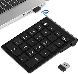 TedGem Ziffernblock, 2,4 GHz Ziffernblock USB Ziffernblock Kabellos, Numpad Wireless mit Multi-Funktion 22 Tasten, Tastatur Ziffernblock für Macbooks, PC und Laptops
