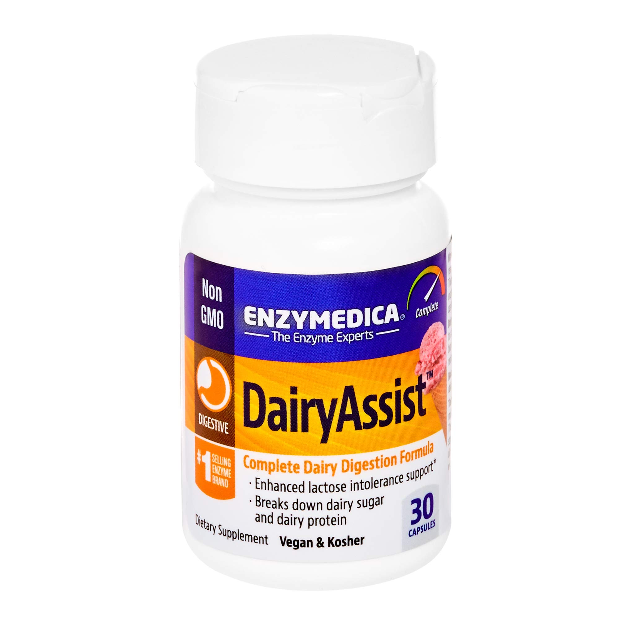 Enzymedica, DairyAssist, Enzyme Support for Digestive Relief From