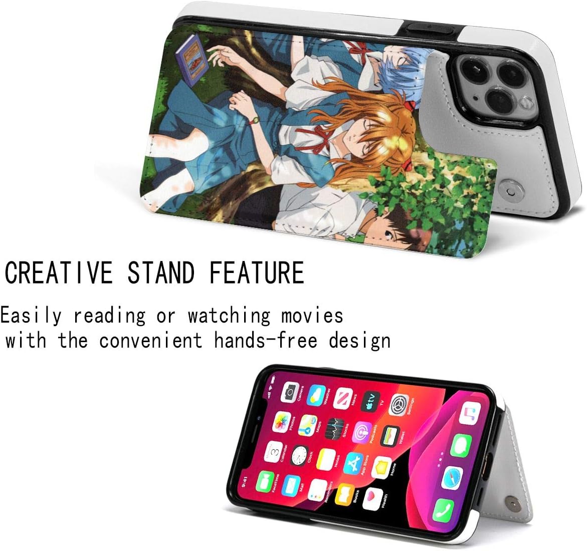 Amazon 新世紀エヴァンゲリオン Eva 碇シンジ 綾波レイ アスカ グッズ スマホケース 手帳型 携帯ケース Iphone11ケース スマホカバー 携帯カバー 財布型ケース カード収納 収納防塵 耐衝撃 スタンド機能 耐衝撃 滑り防止 人気 おしゃれ Iphone 11 Pro 家電 カメラ