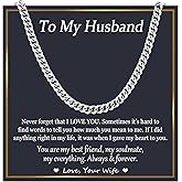 EPIRORA Cuban Link Chain Gifts for Men Boys, 6MM Stainless Steel Mens Cuban Necklace Birthday Christmas Valentines Day Anniversary Presents Jewellery Gifts for Son Grandson Nephew Boyfriend Friend