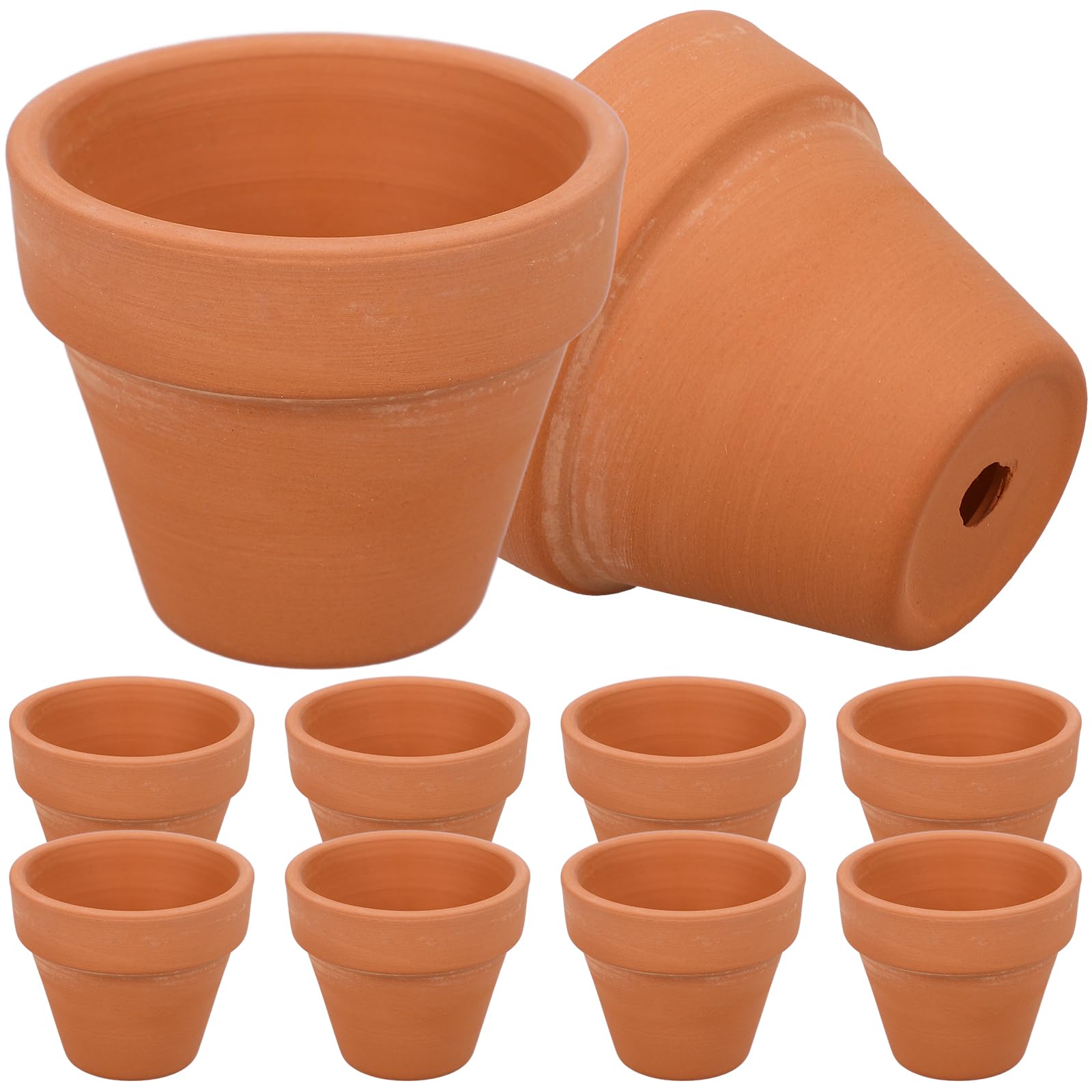 BESTOMZ 10 Pcs Mini Clay Pots 1.6'' Terracotta Pot Clay Ceramic Pottery Planter Cactus Flower Pots Succulent Nursery Pots- Great for Plants,Crafts,Wedding Favor