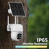 Cinnado 4G LTE Solar Security Camera 2K Outdoor IP65 PIR Night Vision view 9