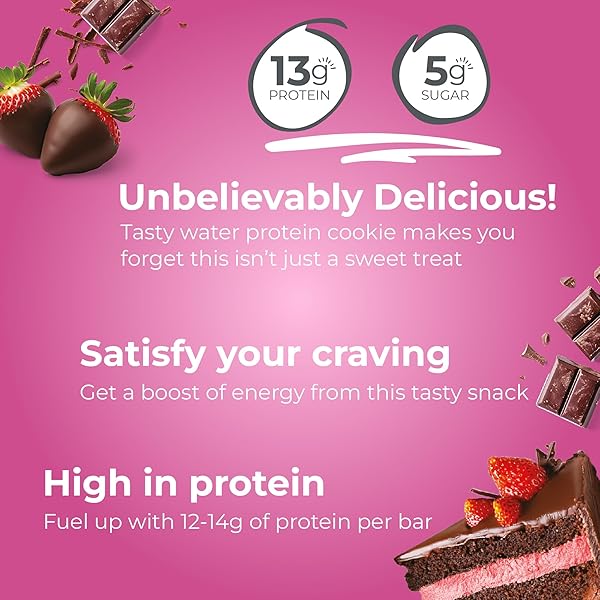 POWER CRUNCH PROTEIN WAFER BARS, HIGH PROTEIN SNACKS WITH DELICIOUS TASTE, CHOCOLATE STRAWBERRY, 1.4 OUNCE (12 COUNT)