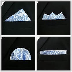 SHLAX&WING 5 Pieces Assorted Mens Silk Pocket
