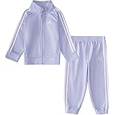 adidas Baby Girl's Zip Front Classic Tricot Jacket and Joggers Set