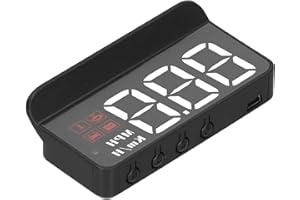 LIANGLIDE Car Head Up Display,OBD2 HUD Head Up Display Windshield Projector Multi Function Gauge Alarm Fatigue Driving Reminder