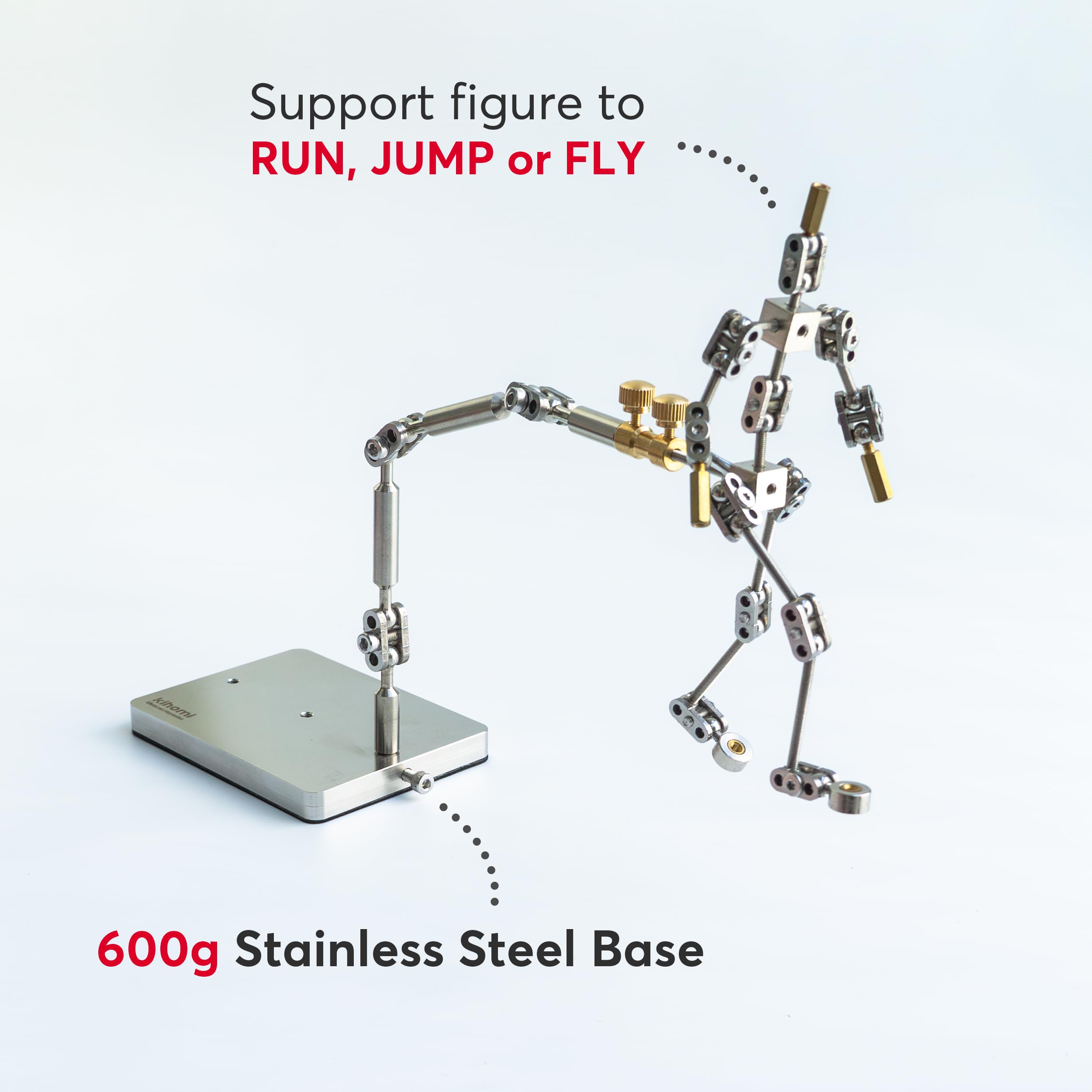 Stop Motion Rig - Stainless Steel Rig Arm for Stop Motion Animation, 5 Flexible Joints for Articulated Movement, Armature Support Tool for Hobbyists & Studios, Hold up to 280g
