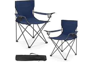 WEIDIORME 2 Pack Camping Chairs - Lightweight and Supportive Chairs for Teens and Lightweight Individuals - Compact, Durable, and Portable - Ideal for Camping, Hiking, Beach, and Picnics - Carry Bag (Upgraded)