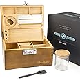 Viking Factory Thoughtful Gift Idea – Premium Bamboo Locking Box Set with Upgraded Tray and Accessories for Elegant Home Organization (Brown)