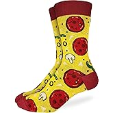 Good Luck Sock Men's Pizza Toppings Socks, Big & Tall, Shoe Size 13-17