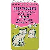 Blue Q Spiral Notebook 3x5 - Small Notepad for Note Taking - Deep Thoughts | Small Notebook featuring a compact design, 60 blank sheets, sturdy cover, perfect for notes, sketches, and to do list notepad