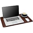 Gallaway Leather Desk Mat,Desk Writing Pad - Office Desk Pad, Medium 24" x 14" Dark Brown, Desk Mats on Top of Desks, Gift Ready Elegant Computer Desk Mat Desk Cover Desk Pad Protector PU Leather