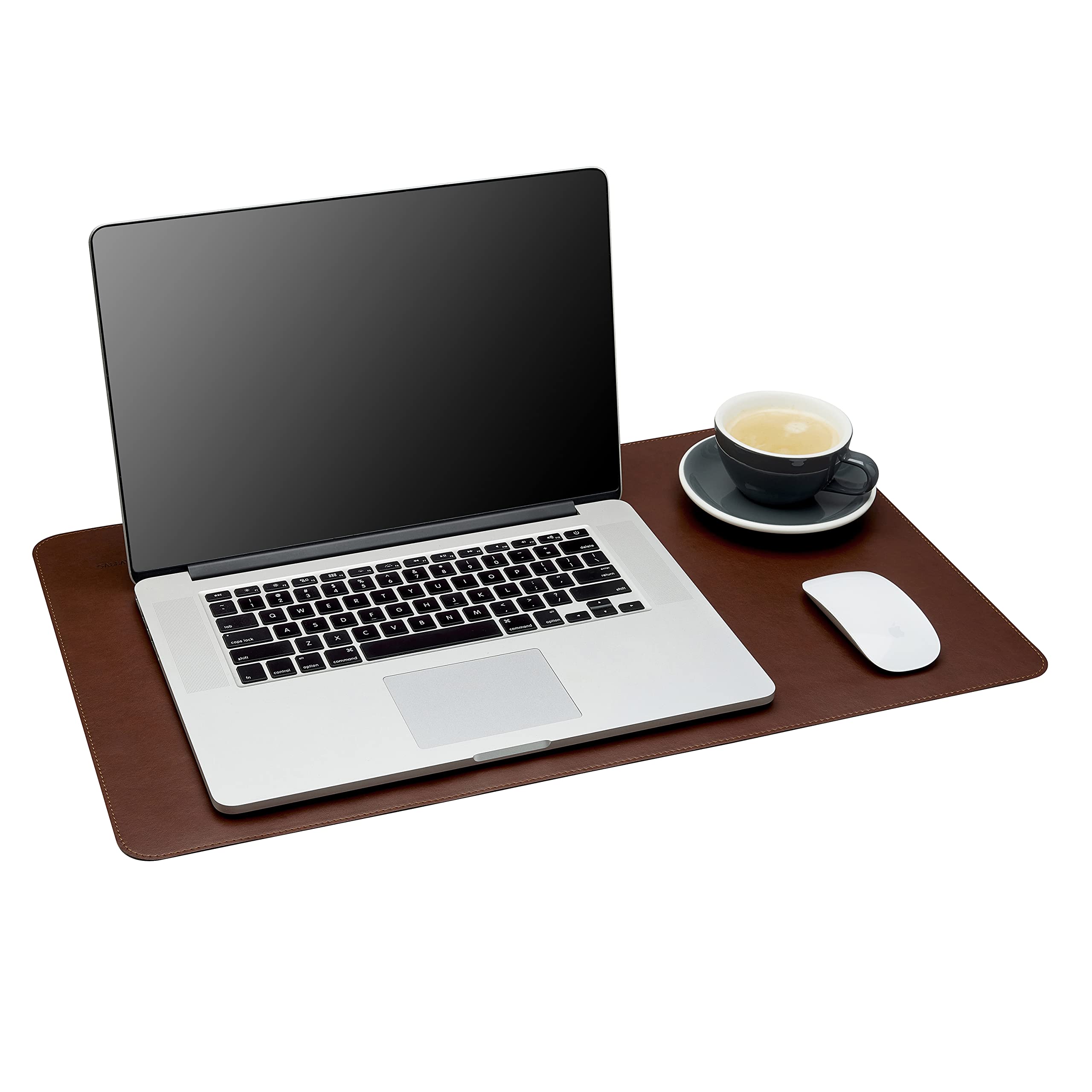Gallaway Leather Desk Mat,Desk Writing Pad - Office Pad, Medium 24'' x 14'' Dark Brown, Mats on Top of Desks, Gift Ready Elegant Computer Mat Cover Protector PU Leather, (DeskPad-BR-MED)