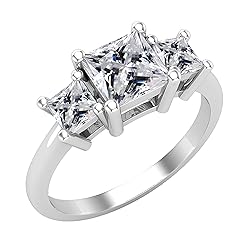 Dazzlingrock Collection Princess Lab Created White